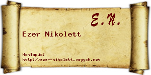Ezer Nikolett névjegykártya