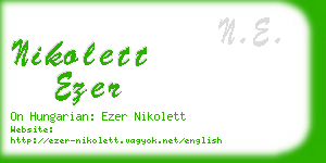 nikolett ezer business card